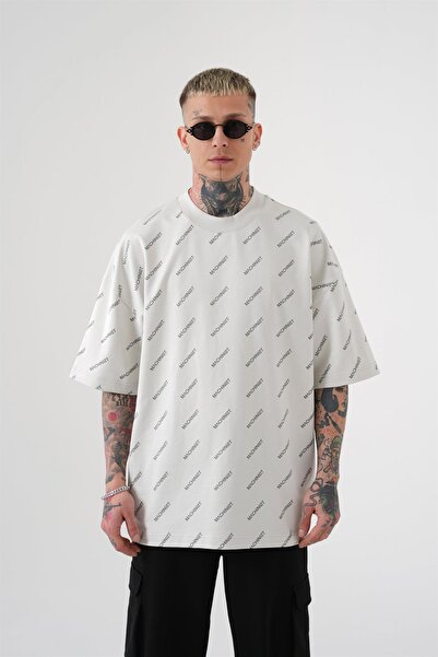 Machinist Men's Mchnst Printed Oversized T-Shirt Space Gray