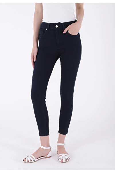 Coşkun GİYİM Women's High Waist Skinny Ankle Length Jeans Dark Blue 819-73