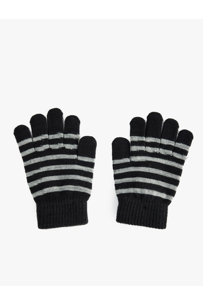 Koton Triko Çizgili Eldiven