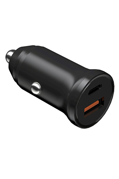 Devia Incarcator Auto Smart Mini, 30W, 3A, 1 x USB-A - 1 x USB-C, Negru