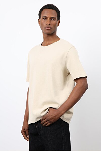 Antioch Taş Regular Fit Basic Men's T-Shirt