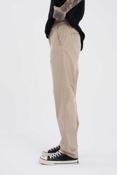 Machinist Ανδρικό παντελόνι βασικό μονόχρωμο τζιν μπεζ