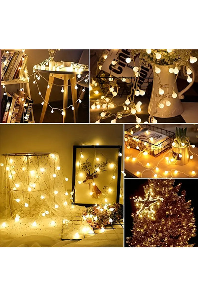 MaffStuff LED Installation 6m, 40 Warm Light Bulbs – Terrace, Garden, Room Decor