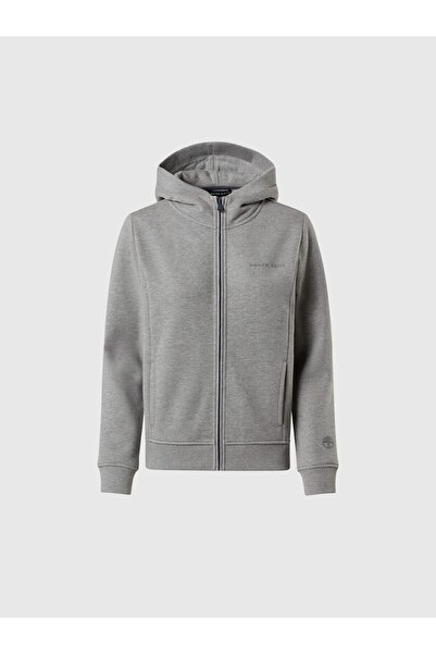 North Sails Logolu Kapüşonlu Fermuarlı Sweatshirts