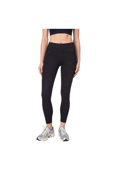Sweaty Betty Power 78 Emboss Workout Leggi Kadın Siyah Fitness Tayt KADIN FIT...