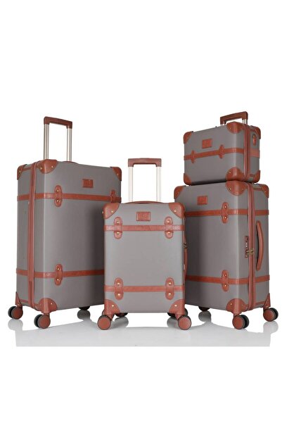 Assoda 4-piece leather luggage set (16, 20, 24, 28 inches), with spinner wheels