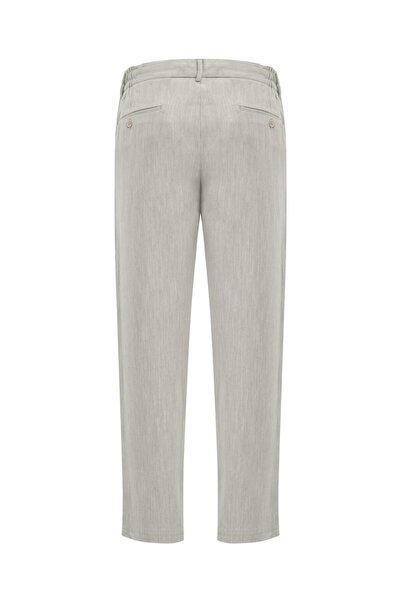 Plus Scorpion Men's Lace-Up Elastic Waist Slim Fit Fabric Trousers – Comfortable Fit, Casual & Stylish Combination Pants