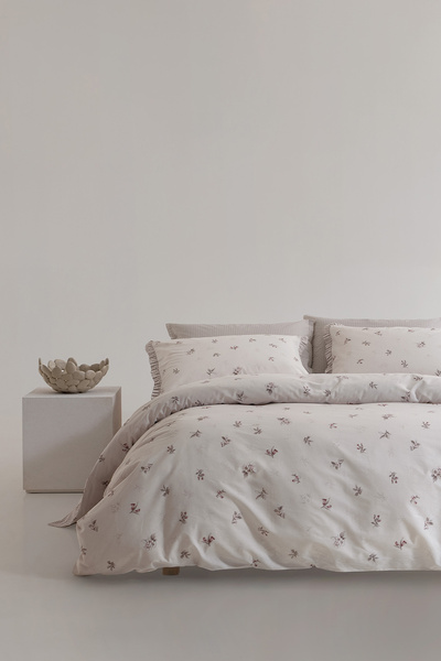 Yataş Piave Ranforce Double Duvet Cover Set - Ecru