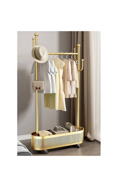 NKX Clothes Drying style Bedroom clothes basket hanger for Home room coat rac...