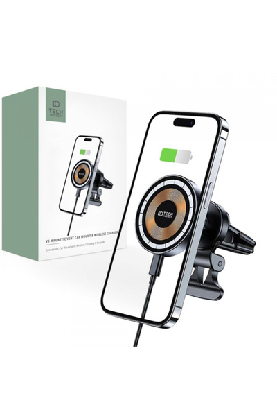 Universal Tech-Protect V5 Wireless Car Charger, 15W, 1.67A, Black