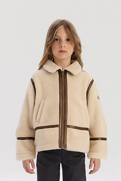 Tyess Girl Ecru Coat