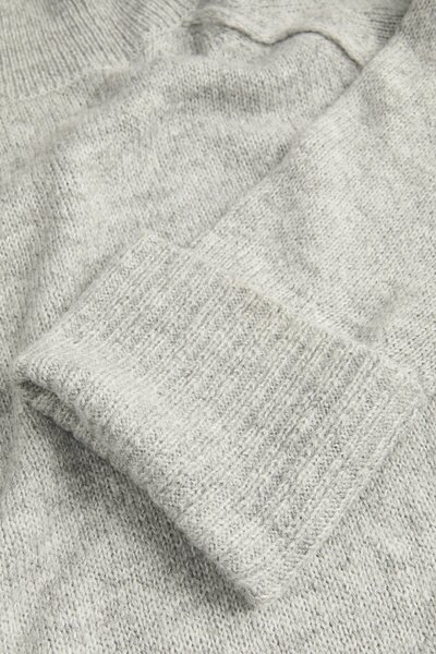 JJXX Women's / Girls' Light Gray Melange Sweater Model Code: (12282055) Jxellınora Raglan Roll Neck Knit Ln