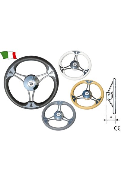 TNG Outdoor Volan cu structură din oțel inoxidabil fin acoperit cu poliuretan, culoare Ivory