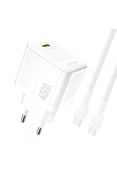 DUDAO Incarcator Retea Cu Cablu USB-C A28C, 45W, 3A, 1 x USB-C, Alb