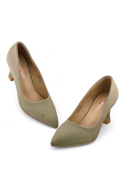 Sunrise Pointed Toe Mid Heel Pump