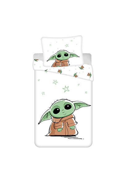 Star Wars Σετ κλινοσκεπασμάτων Baby Yoda 140x200 cm, 70x90 cm