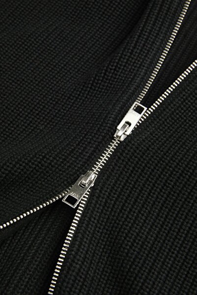 JJXX Women's / Girls' Black Cardigan Model Code: (12280271) Jxadelıne Twıst Zip Cardigan Knit