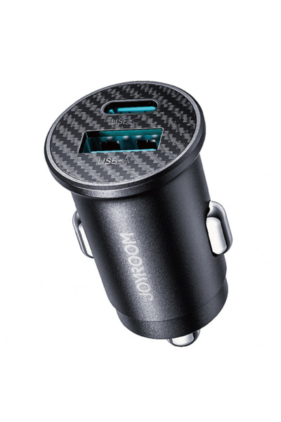 Joyroom Incarcator Auto JR-CCN16 Mini, 12W, 2.4A, 1 x USB-A - 1 x USB-C, Negru