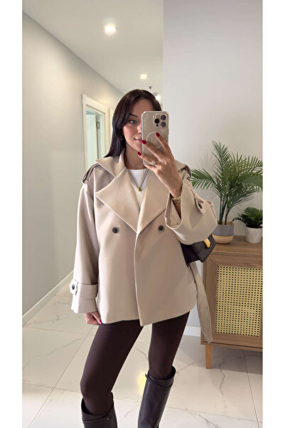 BİRCANÇİL Кітті Тренч з каменем на поясі