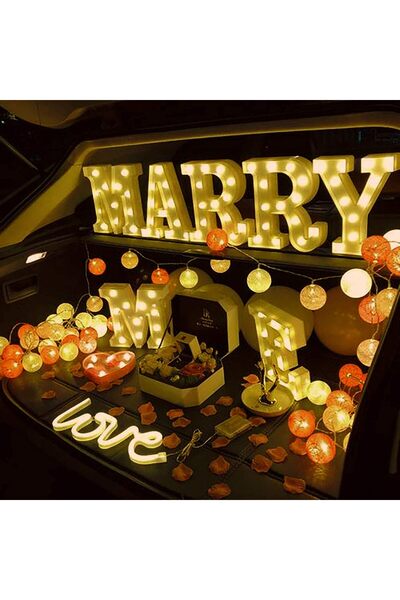 lnkoo Ballonistics LED Marquee Alphabet Letter Light - Warm White (Letter B)