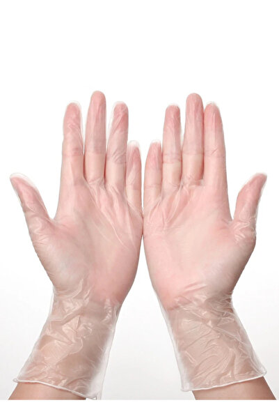 Generic Disposable Transparent PVC Gloves – 100 Pieces – Food Grade – M Size