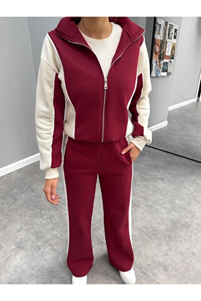 La Perla Boutique Double Color Piped Sweatshirt Set