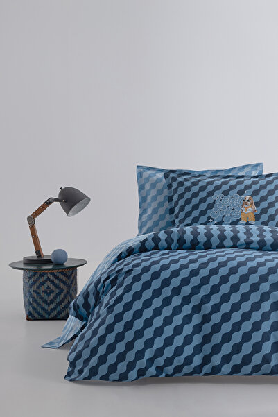 Yataş Simon Ranforce Single Duvet Cover Set - Blue