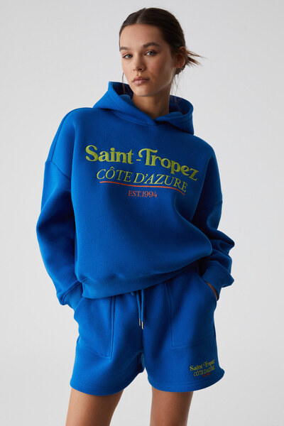 ETHIQUET TACNA Γυναικείο μακρυμάνικο μπλουζάκι με κουκούλα μεγάλου μεγέθους