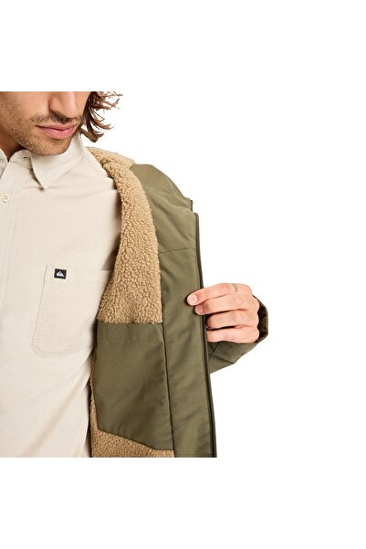 Quiksilver Eqyjk04203-Overcast 3K Parka Green Plain Men's Coat