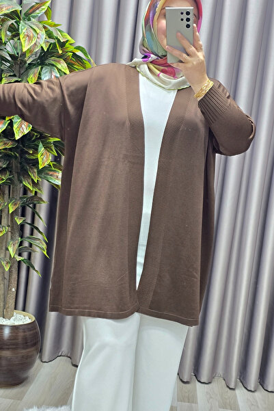 Elmas Tesettür Women's Clothing Plus Size Solid Color Standard Size Cardigan