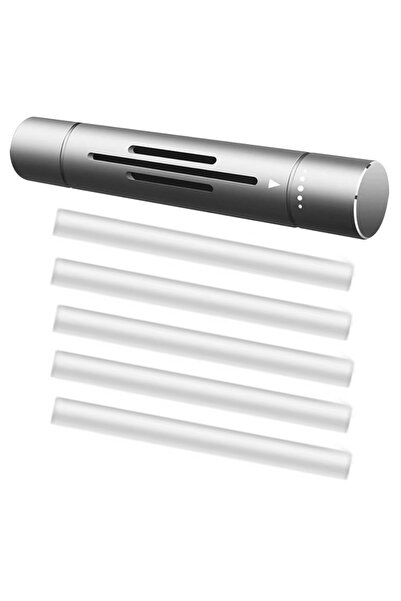 MaffStuff Car Air Freshener Silver Aluminum 8.2×1.4 cm – Set of 5 Refills, Natural Flavors