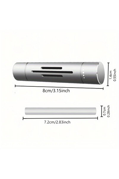 MaffStuff Car Air Freshener Silver Aluminum 8.2×1.4 cm – Set of 5 Refills, Natural Flavors