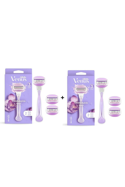 Venüs ComfortGlide Breeze Women's Razor with 2 Replacement Blades 1+1