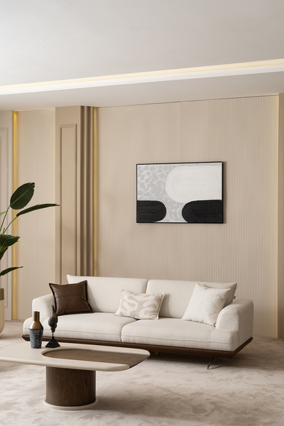 Eymense Sofia Üçlü Koltuk Kanepe Krem