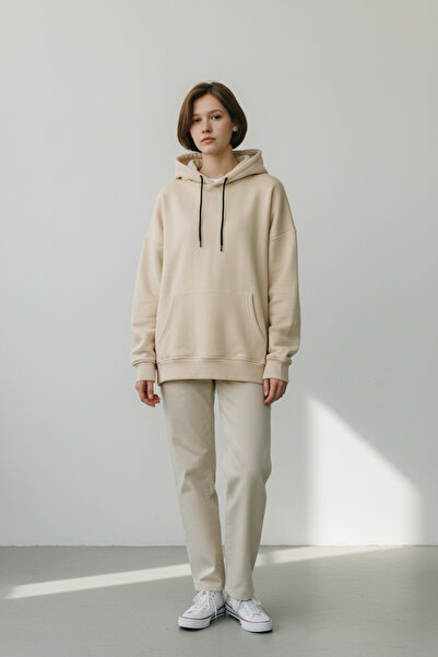 Butik Quality Bol Kalıp Winter Inside Out Fleece-Lined Sweatshirt