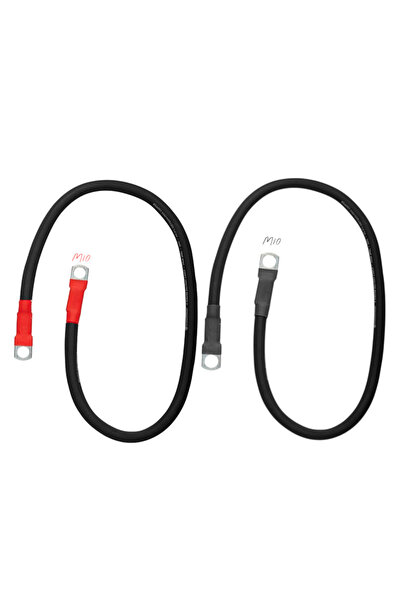 OEM Cablu cupru 25mmp 2x40 cm de forta, set 2 bucati, papuc M10, pentru legat...