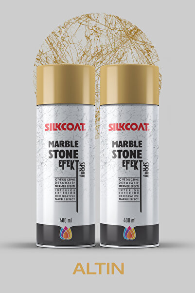 Silkcoat Marble Stone Efekt - Sprey Mermer Efekti - Siyah - 200 ml