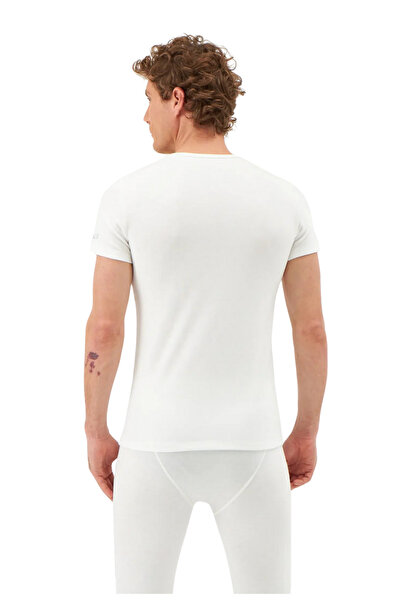 Dagi Men's Thermal Single Top, Round Neck, Short Sleeve, Thermal Underwear 47% Polyester, 47% Viscose, 6% Lycra