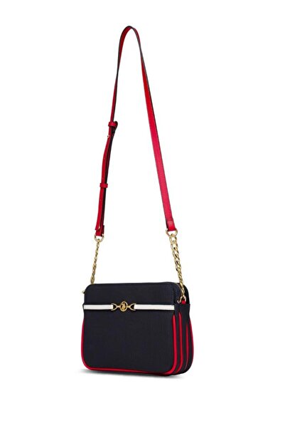 U.S. Polo Assn. Cross Strap Women's Bag Navy Blue-White-Red Us25239