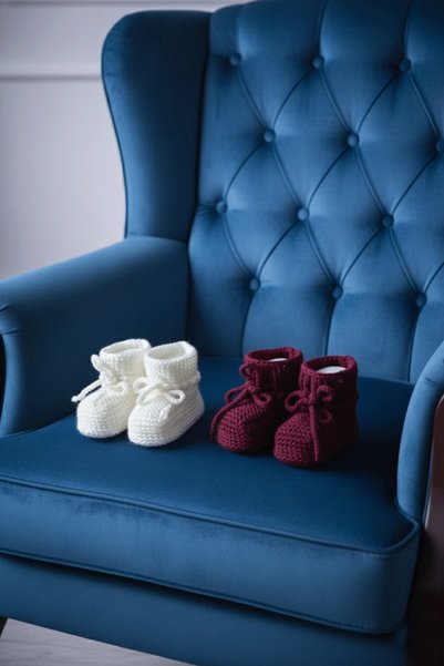 Hiciw 2 Pairs of Hand-Knitted Baby Booties | |   0-1 Year Old Booties