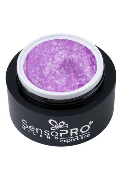 SensoPRO Milano Expert Line FrostedConfetti Nail Builder Gel, - Lilac 15ml