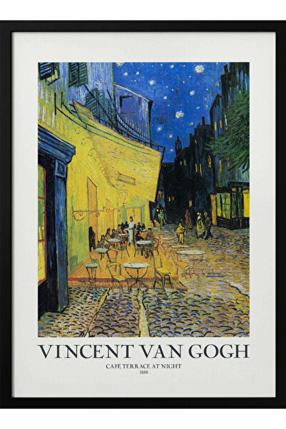 Tablouri Decor Πίνακας σε κορνίζα «Café Terrace At Night» του Βίνσεντ βαν Γκογκ