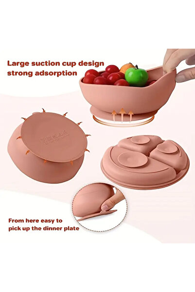 MaffStuff Set Hranire Bebelusi 6 Piese Silicon Roz Fără BPA – Diversificare 6+