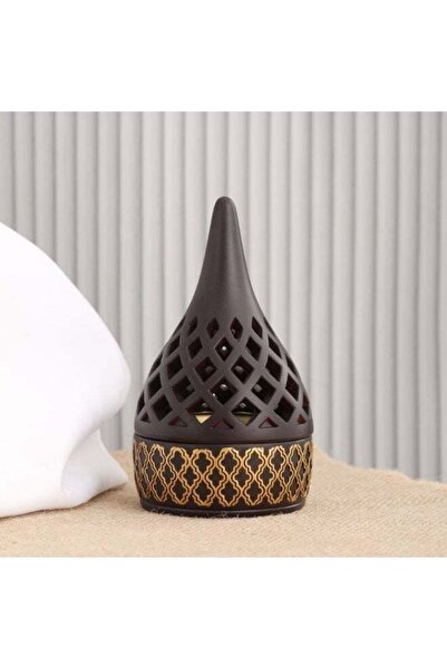 Radin ® مبخرة بخور عربية فاخرة على شكل قبة - راتنج بني وذهبي