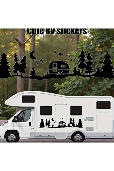 ÇEÇEN HOME 1 Adet Dağ Manzara Off Road Kamp Sticker Oto Sticker Araba Sticker...