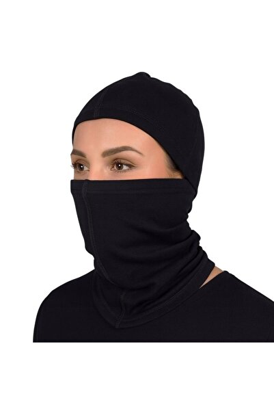 AXE SPORTSWEAR Winter Black Thin Windproof Thermal Beanie Neck Gaiter Set of 2 Motorcycle Skiing Camping Hiking