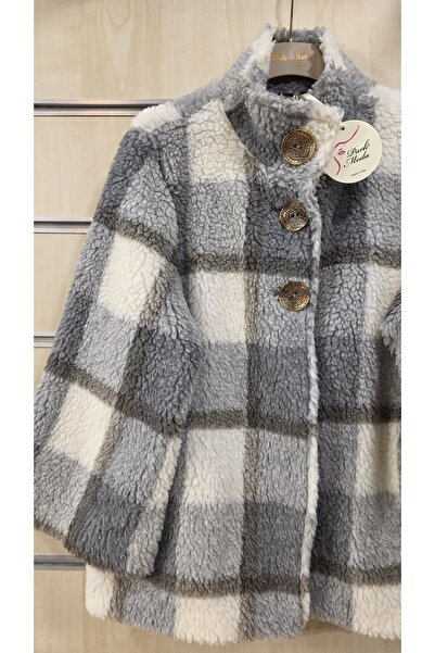 Park Moda Plush Coat Plaid Pattern