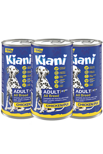 KİANİ Set 3 bucati-Hrană umedă pentru câini adulți cu pui pentru toate rasele...