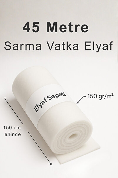 Elyaf Sepeti Metrelik Vatka Elyaf 150 Cm Eninde, 150 Gr 45 metre Sarma Elyaf