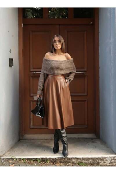 Swass Fusta din piele vegană maro